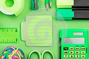 Back To School Conceptual Background, Creative Flat Lay, Pastel Colors