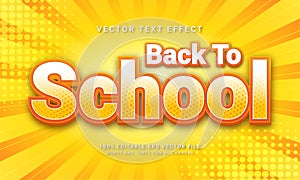 Back to School 3d text style effect themed education