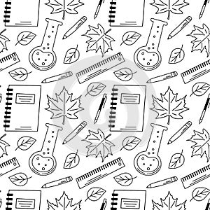 Back to school doodle elements isolated on white background