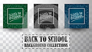 Back to school doodles in chalkboard background collections