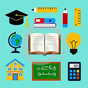 Back to School Essentials Icon Set