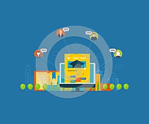 Back to school flat icons design