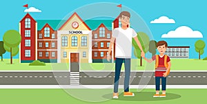 Back to School Flat Vector Cartoon Illustration