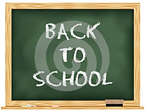 Back to school Green chalkboard / black board