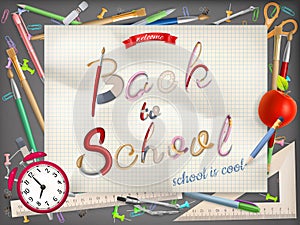 Back to school greeting card. EPS 10
