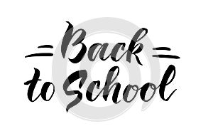 Back to school. Hand draw lettering. The phrase is written by hand