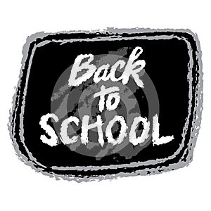 Back to school. Hand drawn brush lettering.