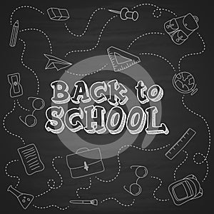 Back to school hand-drawn doodles background