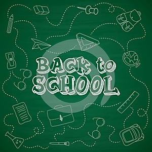 Back to school hand-drawn doodles background