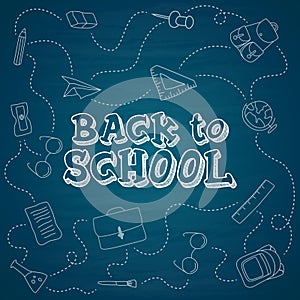 Back to school hand-drawn doodles background