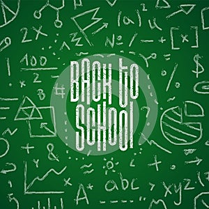 Back to school hand-drawn doodles background.Vector illustration