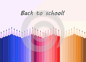 Back to school icon with colorful pencils illustration