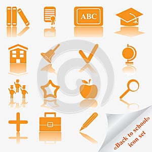 Back to school icon set