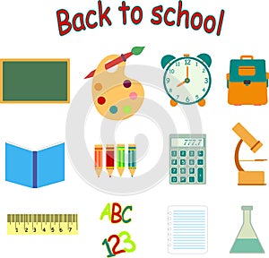 Back to school icon set