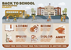 Back to school infographic elements