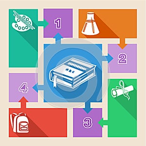 Back to school infographic elements