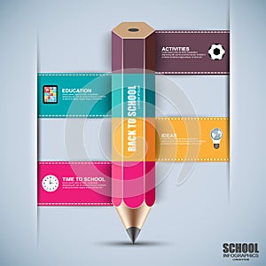Back to school infographics design template