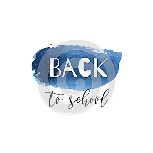 Back to school ink watercolor navy blue splash