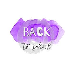 Back to school ink watercolor navy blue splash