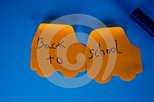 Back to school - the inscription on the sticker