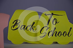 Back to school - the inscription on the sticker