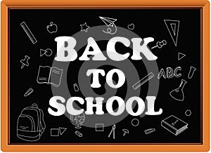 Back to school with school items and elements. background and poster for back to school