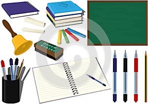 Back to school knowledge day collection vector illustration