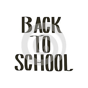 Back to school label on white background