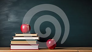 Back to school learning, studying, intelligence, wisdom, textbooks, classroom generated by AI