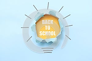 Back to school light bulb concept