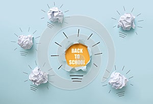 Back to school light bulb concept