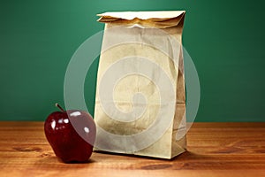 A Back to School Lunch Sack and Apple
