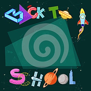 Back to School modern typography banner background