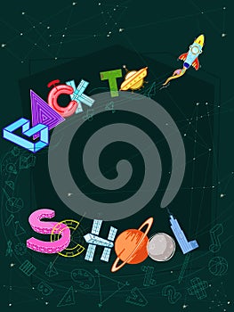 Back to School modern typography poster background