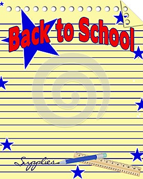 Back to School Notebook Paper Background