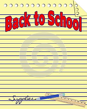 Back to School Notebook Paper Background
