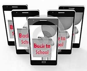 Back To School Phone Shows Beginning Of Term