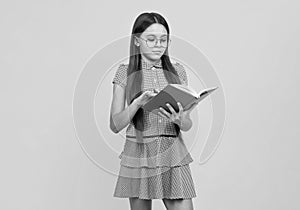 Back to school. Portrait of teenage school girl with books. Children school and education concept. Schoolgirl student