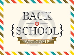 Back to School postcard background template