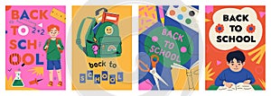 Background design with children and education accessories element