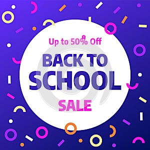 Back to school Sale template design