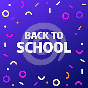 Back to school Sale template design. Vector illustration.