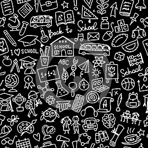 Back to school, seamless pattern for your design