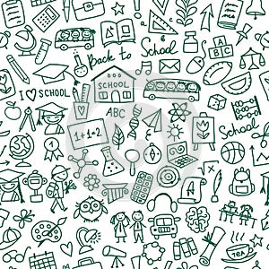 Back to school, seamless pattern for your design