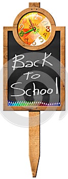 Back to School - Sign with Blackboard