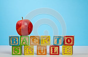 Back to School spelled wrongly with apple