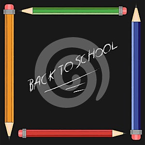 Back to school square frame