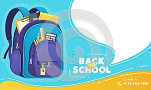 Back to school template background with speech bubble design