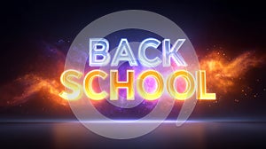 Back to School Text with Colorful Smoke Effects