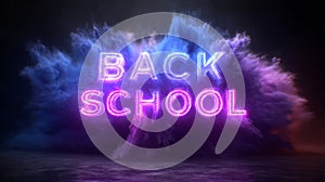 Back to School Text with Colorful Smoke Effects